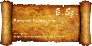 Barcza Szabolcs névjegykártya