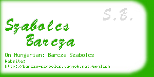 szabolcs barcza business card